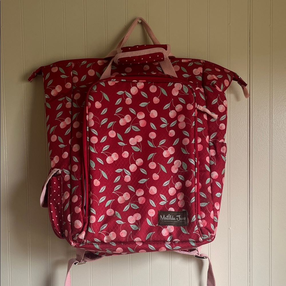 Matilda Jane Red Cherry Backpack cooler